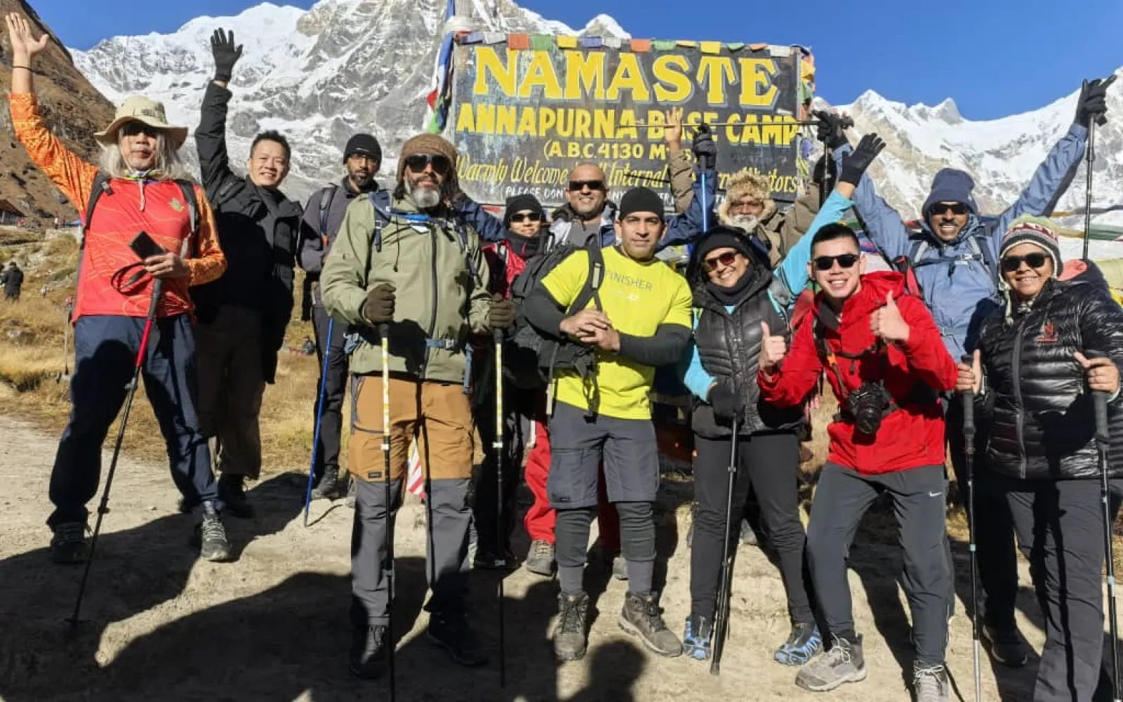 Malaysian Trekking Group Achieves Success at Annapurna Base Camp